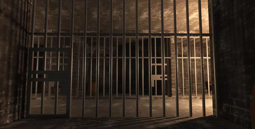 监狱牢房中的背景图案