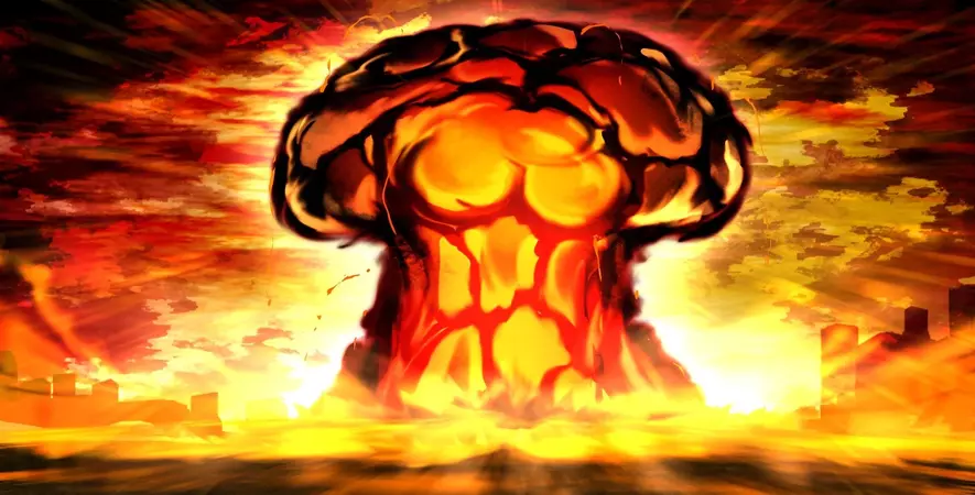 大爆炸蘑菇云的背景