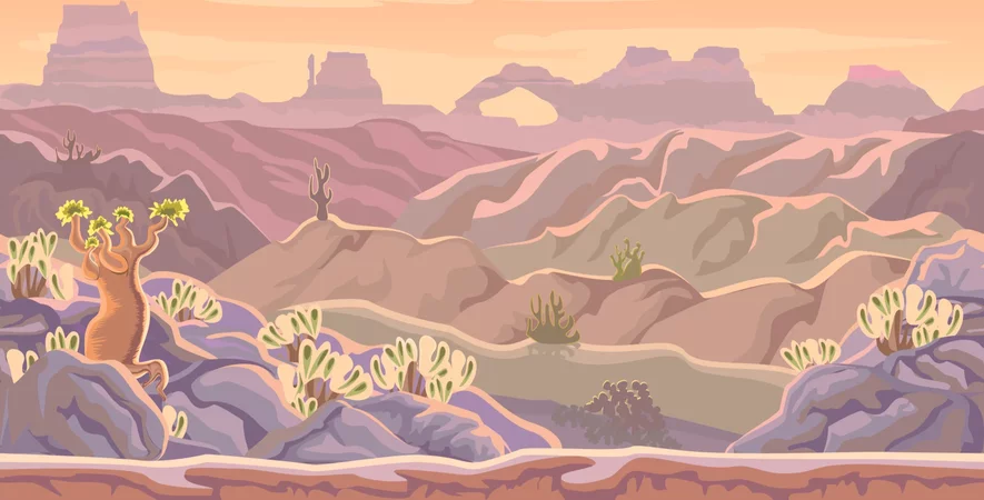 沙漠卷轴游戏背景