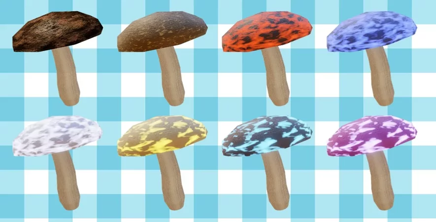 不同样子的蘑菇
